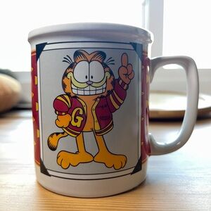 Garfield letterman jacket  White and Red Mug